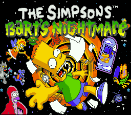 Simpsons, The - Bart's Nightmare (Europe) Title Screen